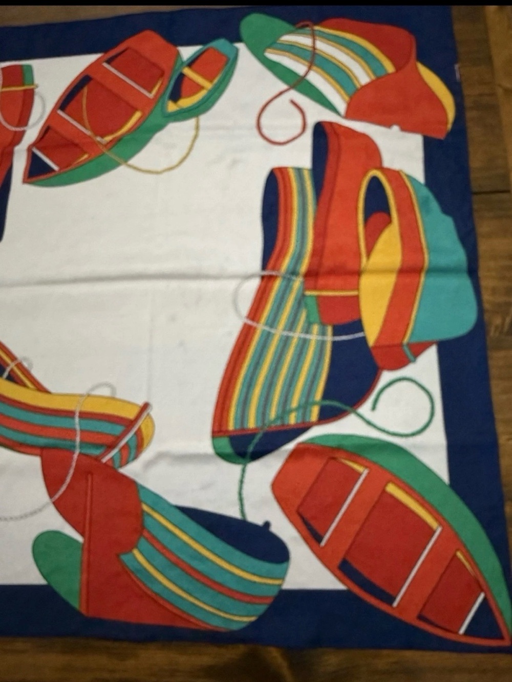 Vintage Liz Claiborne Nautical  Print Scarf - Picture 3 of 8